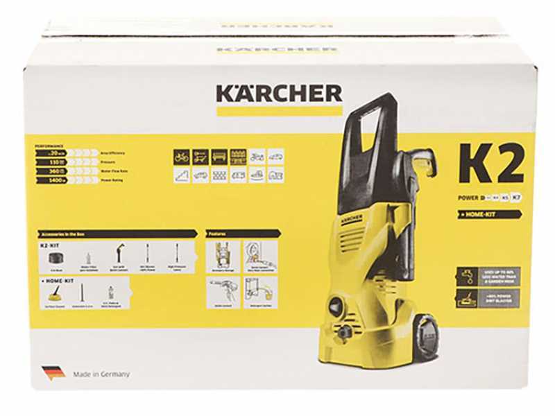 Nettoyeur haute pression &eacute;lectrique &agrave; eau froide Karcher K2 Home Kit T150 - D&eacute;bit 360 L/h