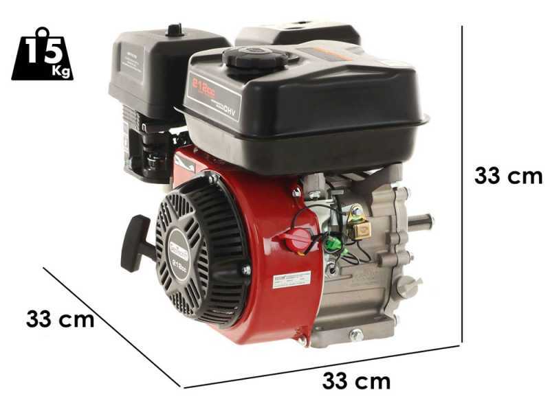 Moteur &agrave; essence monocylindrique 4 temps &agrave; arbre horizontal GeoTech-Pro 212 cm3