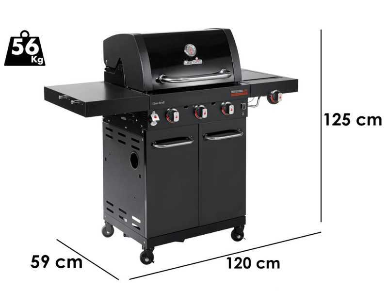 Barbecue &agrave; gaz Char-Broil Professional Core B 3 - Zone de cuisson 61,5 x 44,5 cm