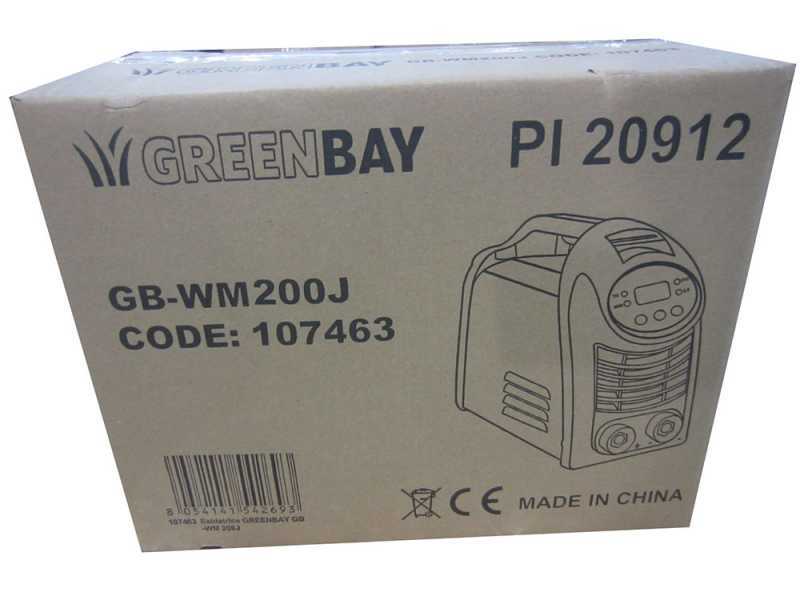 Poste &agrave; souder inverter &agrave; &eacute;lectrode &agrave; courant continu GREENBAY GB-WM 200J - 200A - avec Kit MMA