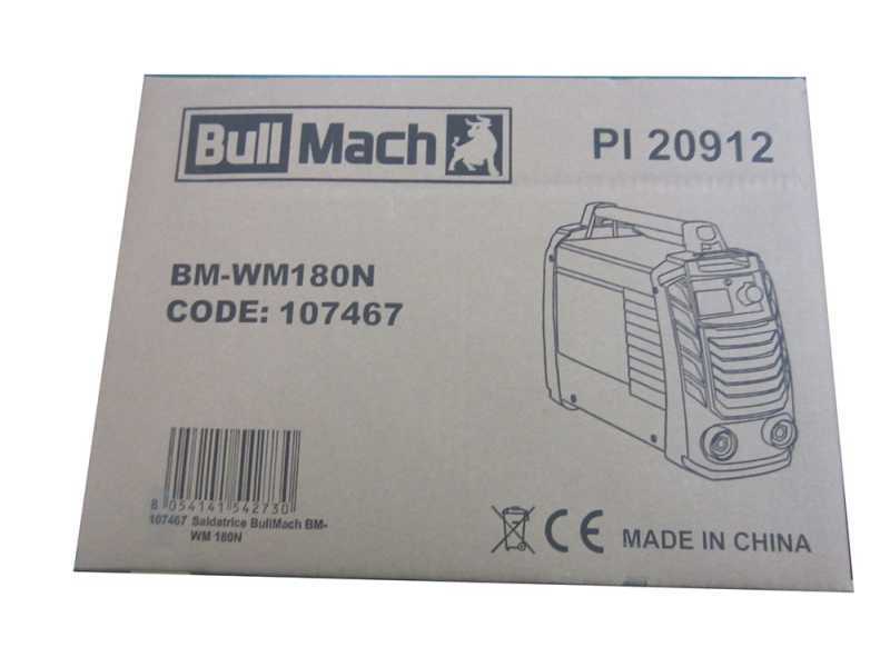 Poste &agrave; souder inverter &agrave; &eacute;lectrode &agrave; courant continu BullMach BM-WM 180N - 180A - avec Kit MMA