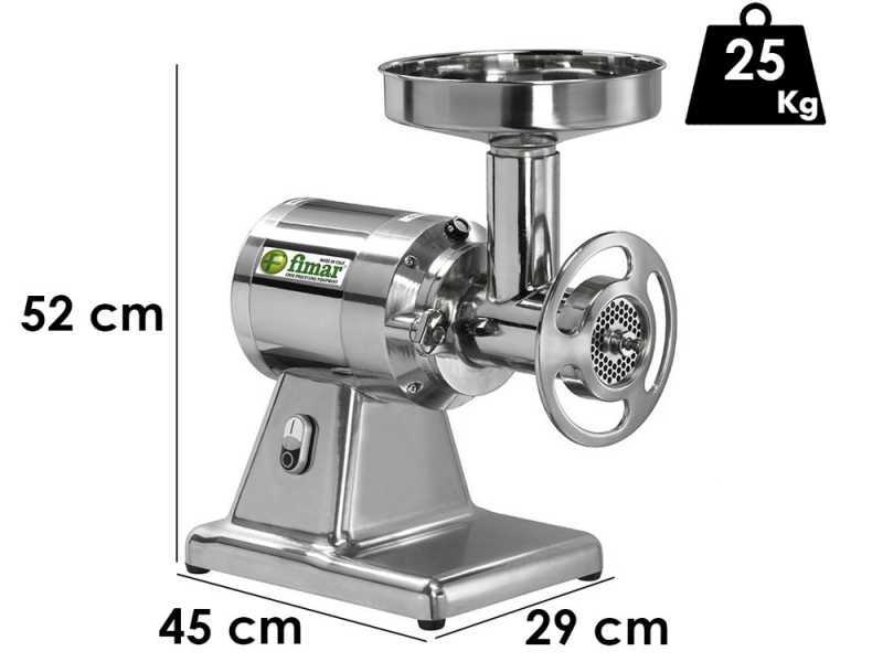 Hachoir &agrave; viande &eacute;lectrique FIMAR TC22TE - Corps et groupe de broyage amovible en aluminium - Monophas&eacute; - 230V / 1.5 CV