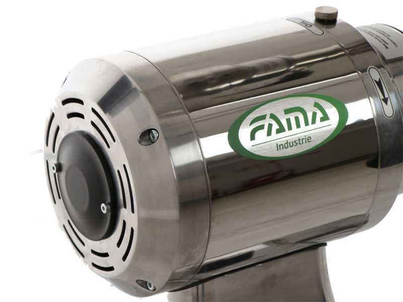 Hachoir &agrave; viande &eacute;lectrique FAMA TSK12 UNIKO - Corps en aluminium poli - Groupe de broyage amovible en acier inox - Triphas&eacute; - 400V/1.0CV