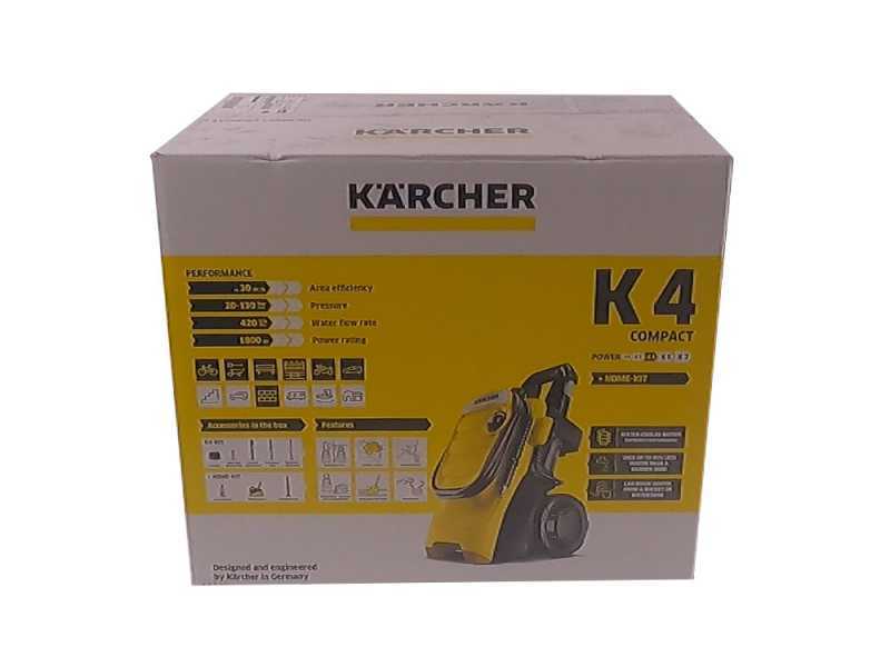 Nettoyeur haute pression Karcher &agrave; eau froide K4 Compact Home - 420 lt/h - 130 bars