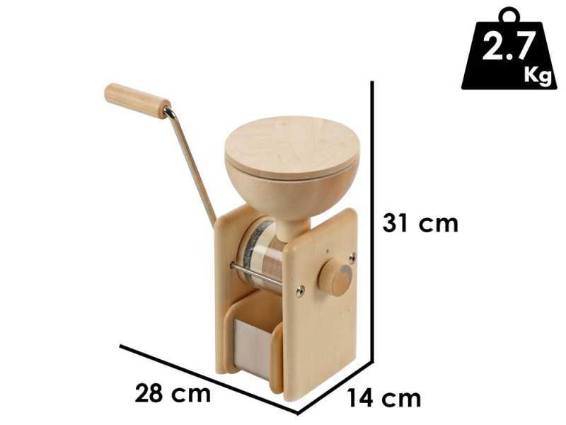 Komo HAND MILL - Moulin &agrave; farine manuel en &eacute;rable massif