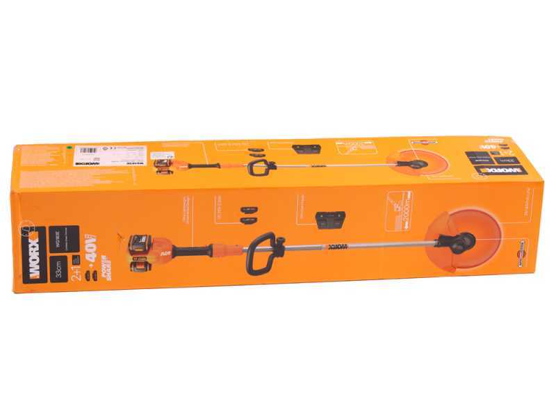 Worx WG183E - D&eacute;broussailleuse &agrave; batterie - 40V - 2x20/2Ah