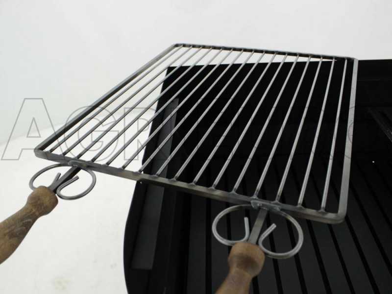 Barbecue à charbon-bois en tôles résistantes Cruccolini Party avec double  grille