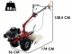 Motoculteur multifonctions Eurosystems P70 EVO avec fraise 55 cm - moteur Loncin 224 OHV