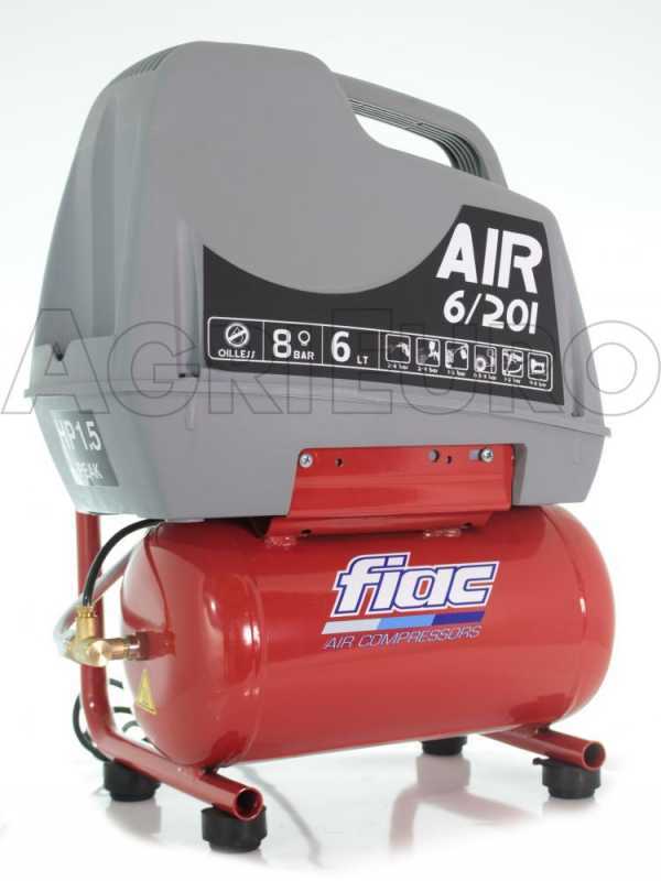 Fiac SUPERSILENT 6/1 - Compresseur à air électrique compact portatif 1HP -  6 lt