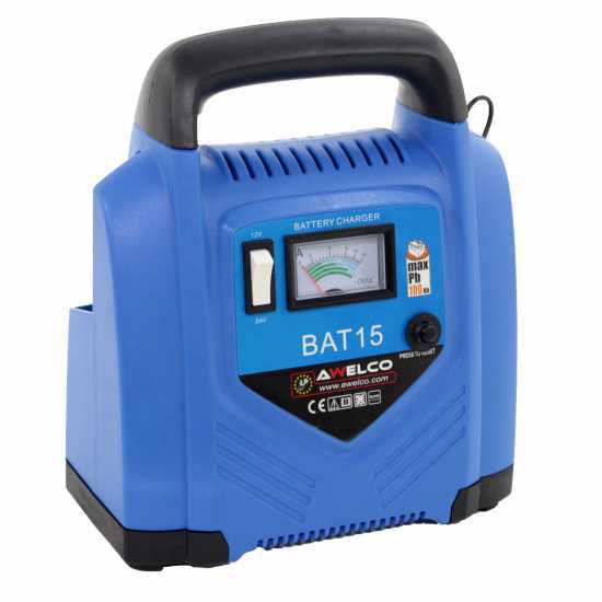 Awelco BAT 15 - Chargeur de voiture portable - alimentation monophas&eacute;e - batteries 12/24V