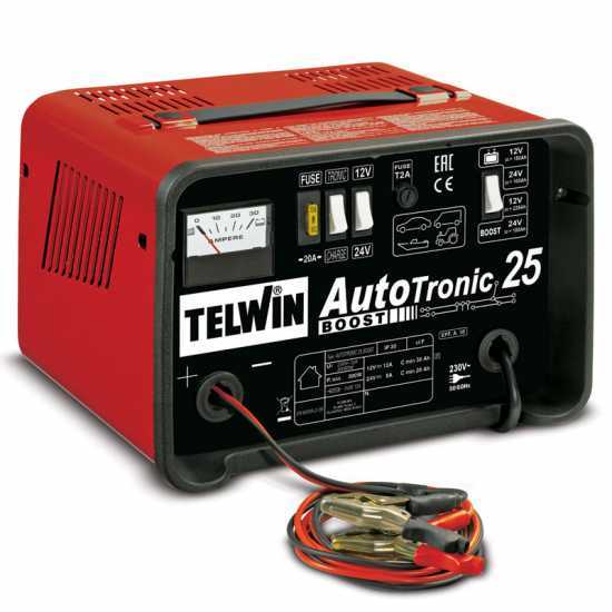 Telwin Autotronic 25 Boost - Chargeur de voiture et mainteneur de charge - batteries au plomb 12/24V