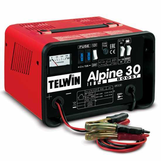 Telwin Alpine 30 Boost - Chargeur de batterie - batteries humides d'une tension de 12/24V - 800W