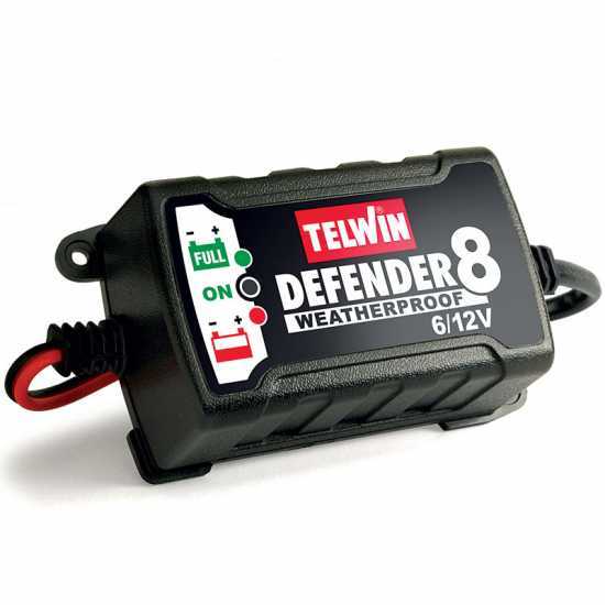 Telwin Defender 8 - Chargeur de batterie et mainteneur de charge intelligent - batteries au plomb 6/12V