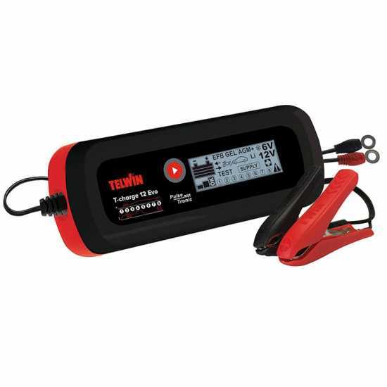 Telwin T-Charge 12 EVO - Chargeur de batterie et mainteneur de charge, testeur - &eacute;cran LCD - batteries 6/12V