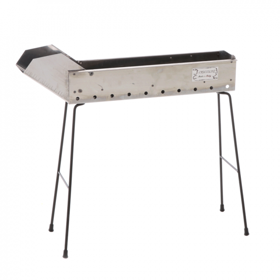 Cruccolini Inox 50&nbsp;cm - Barbecue sp&eacute;cial pour brochettes &agrave; charbon