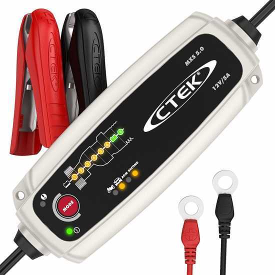 CTEK MXS 5.0 12V - Chargeur de batterie et mainteneur de charge automatique - 8 &eacute;tapes - compensation de temp&eacute;rature