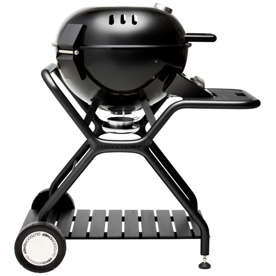 Barbecue &agrave; gaz Outdoorchef Ascona 570 G All black - Grille &Oslash; 57cm en porcelaine &eacute;maill&eacute;e