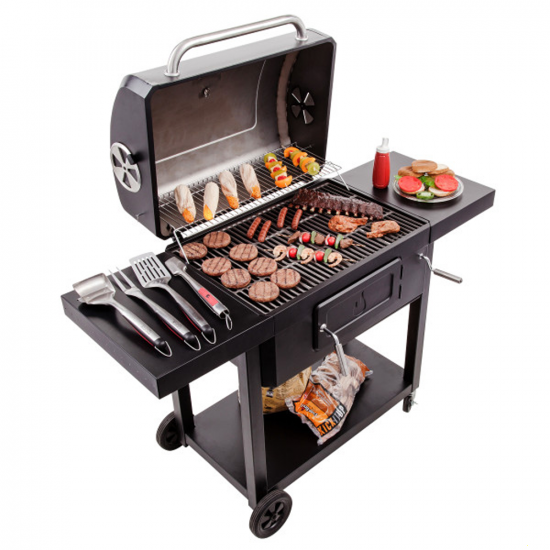 Barbecue au charbon en acier &eacute;maill&eacute; Char-Broil Charcoal 3500 - Grille de 72x48cm