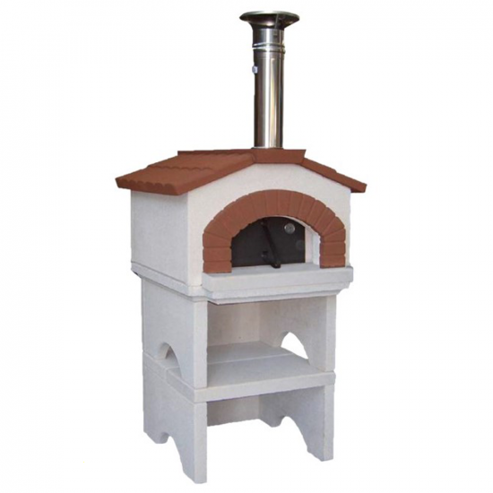 Linea VZ Ponza - Four &agrave; bois d'ext&eacute;rieur avec base - Chambre de cuisson de 55x59 cm