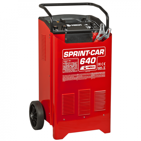 Helvi sprint CAR 640 - Chargeur de batterie et d&eacute;marreur sur roues - 12/24 V