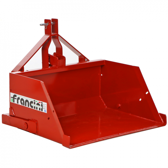 Francini PR 100 - Godet arri&egrave;re hydraulique pour tracteur - de 100 cm - Capacit&eacute; 400 Kg