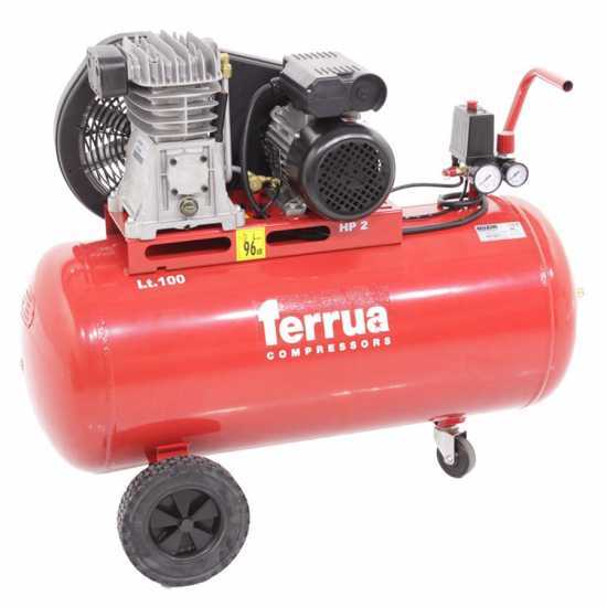 Ferrua FB28/100 CM2 - Compresseur d'air &eacute;lectrique &agrave; courroie - Moteur 2 CV - 100 L