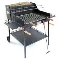 Barbecue &agrave; bois en t&ocirc;les r&eacute;sistantes Cruccolini Fuocone Arezzo avec grille en acier 70x58