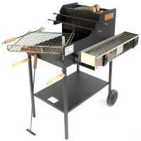 Barbecue &agrave; bois en t&ocirc;le r&eacute;sistante Cruccolini Ghiottone avec grille en 50 x 50 cm